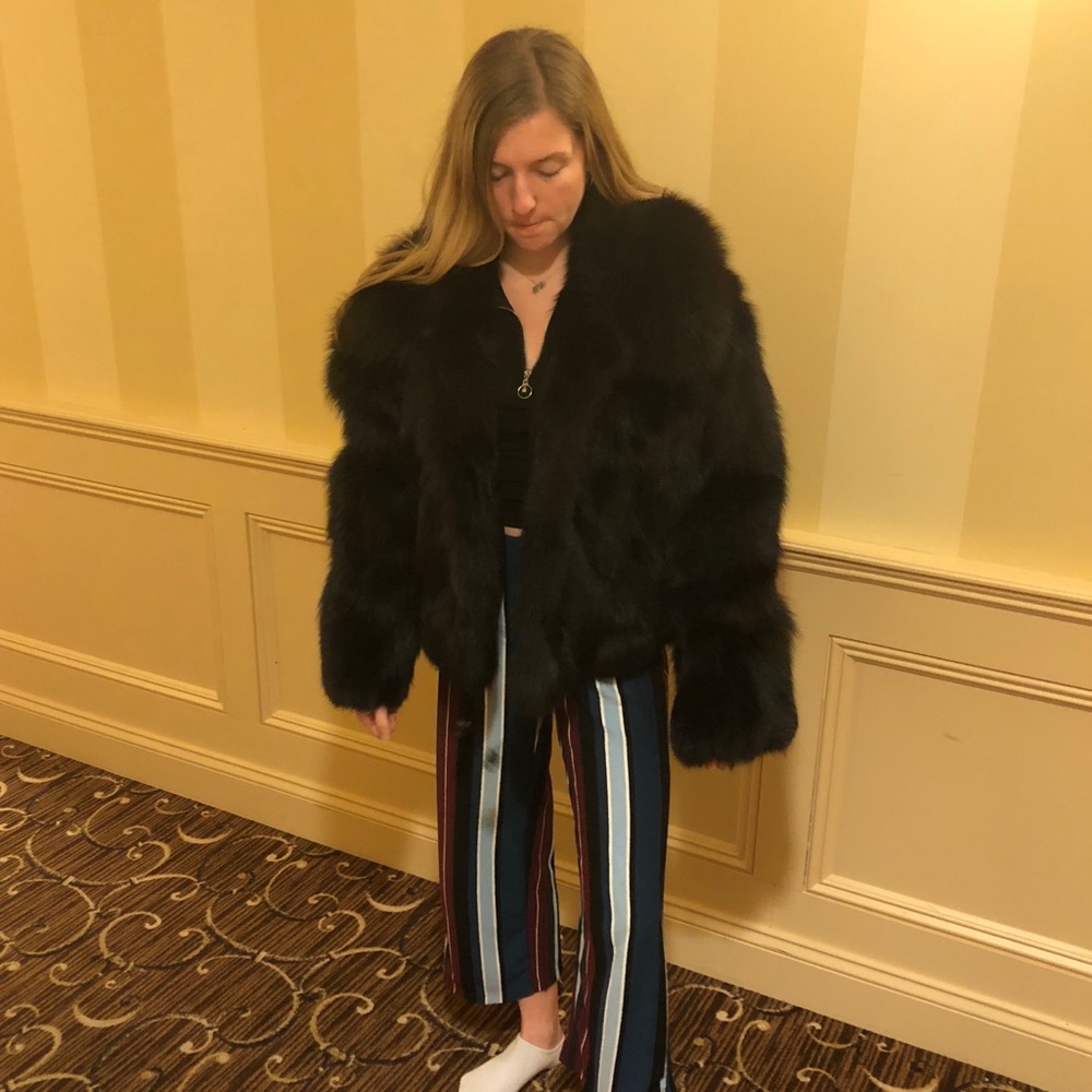 Black fox jacket